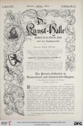 2: Die Privat-Gallerien in Deutschland und Oesterreich-Ungarn : I. Die Gallerie Ravené in Berlin