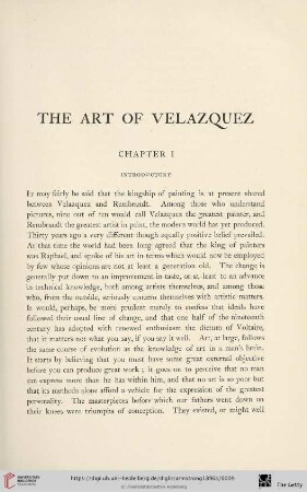 The art of Velazquez