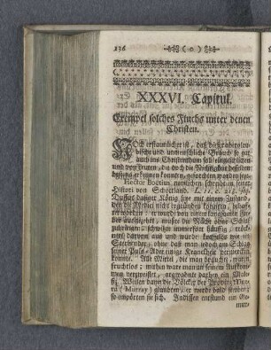 XXXVI. Capitul. Exempel solches Fluchs unter denen Christen.
