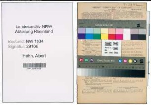 Entnazifizierung Albert Hahn , geb. 10.08.1890 (Metzger)