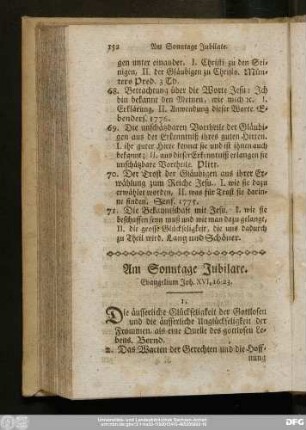 Am Sonntage Jubilate. Evangelium Joh. XVI, 16 - 23.