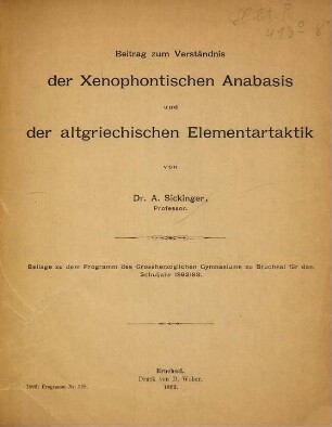 Jahresbericht : über d. Schuljahr .... 1892/93, Beil.