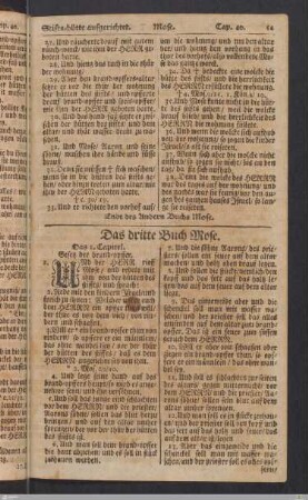 Das 3. Buch Mose / Leviticus