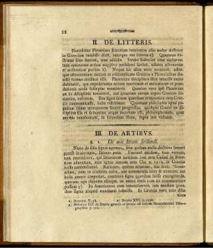 III. De Artibus.