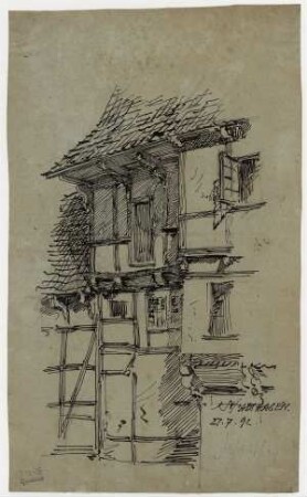 Wohnhaus in Stadthagen, Fassade (Ausschnitt)