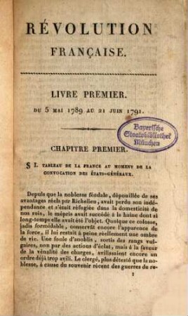 Histoire de la révolution Française