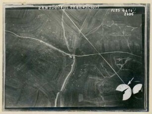 Foto des Geländes zwei Kilometer südwestlich von Chattancourt (Luftbild)
