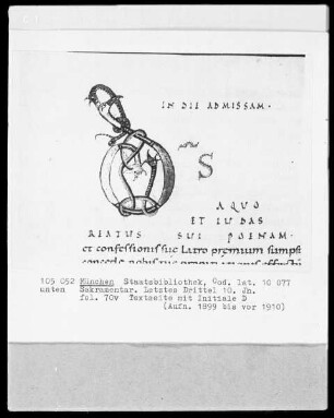 Sakramentar — Textseite mit Initiale D, Folio 70verso