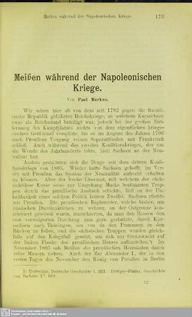 Meißen während der Napoleonischen Kriege