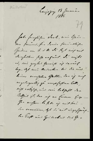 Nr. 9: Brief von Bernhard Windscheid an Gottlieb Planck, 13.1.1886