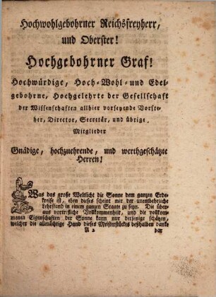 Rede von der unumgänglichen Nothwendigkeit der Wissenschaften dem Lehrstande, welche an dem höchsterfreulichen Namensfeste Seiner Churfl. Durchläucht in Baiern [et]c. [et]c. abgehalten worden
