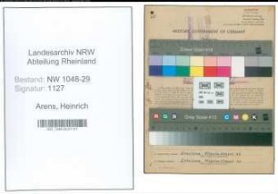 Entnazifizierung Heinrich Arens , geb. 26.01.1900 (Beamter)