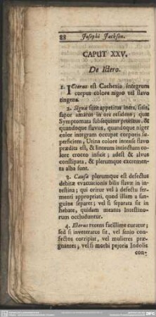 Caput XXV. De Ictero