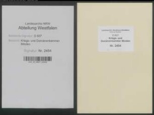 Erbverpachtung von Domänengrundstücken in der Vogtei Heepen (Amt Sparrenberg)