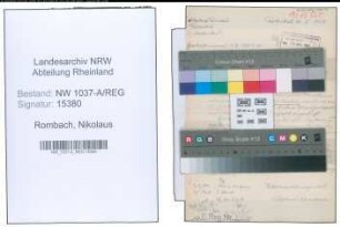 Entnazifizierung Nikolaus Rombach , geb. 09.04.1903 ()