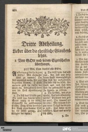 Dritte Abtheilung. Lieder über die christliche Glaubenslehre.