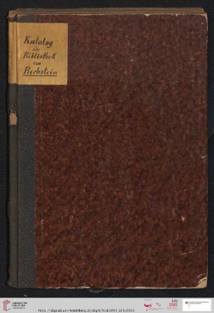 Nr. 103: Lagerverzeichnis: Deutsche Sprache und Litteratur : Kulturgeschichte, Volks- und Altertumskunde enthaltend die Bibliothek des † Professor Dr. R. Bechstein