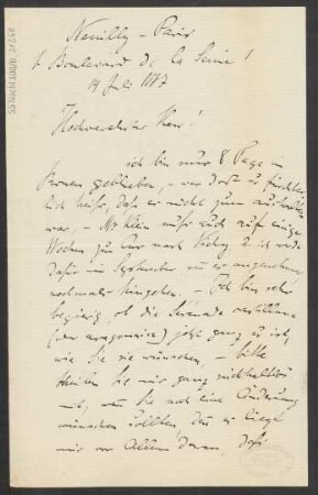 Brief an B. Schott's Söhne : 14.07.1887