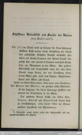 Schiffbare Nebenflüsse und Kanäle des Rheins