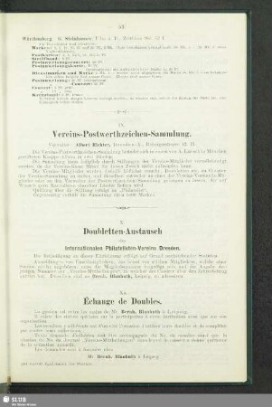 Xa. Èchange de Doubles