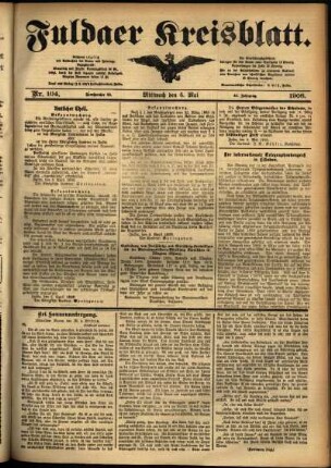 Ausgabe vom Mittwoch, den 06. Mai 1908.