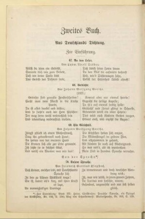 Zweites Buch: Aus Deutschlands Dichtung