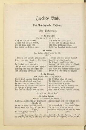 Zweites Buch: Aus Deutschlands Dichtung
