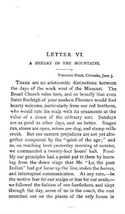 LETTER VI. SUNDAY IN THE MOUNTAINS