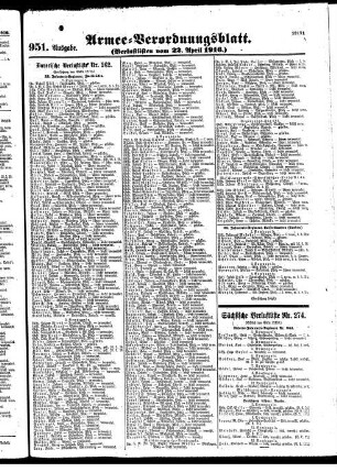 951. Ausgabe.Samstag, 22. April 1916