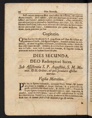 44-61, Deo Redemptori Sacra.-Meditatio II.