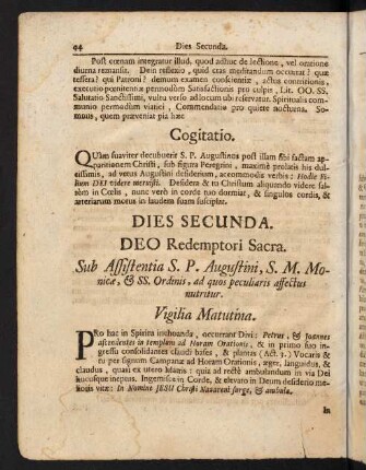 44-61, Deo Redemptori Sacra.-Meditatio II.