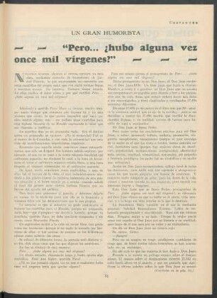 Un gran humorista - "Pero ... ¿hubo alguna vez once mil vírgenes?"