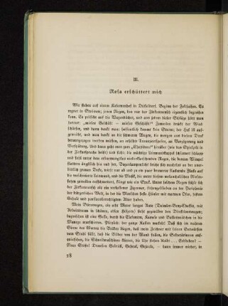 III. Rosa erschüttert mich