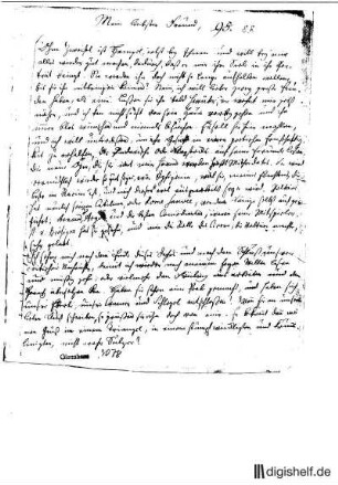 88: Brief von Karl Wilhelm Ramler an Johann Wilhelm Ludwig Gleim