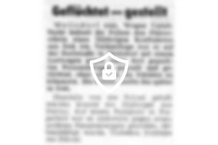 Geflüchtet - gestellt
