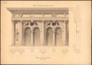 Palazzo Vendramin Calergi, Venedig (Für Veröffentlichung Palastarchitektur Italiens): Teilansicht 2.OG