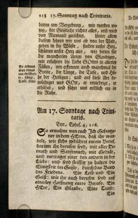 218-230, Am 17. Sonntage nach Trinitatis