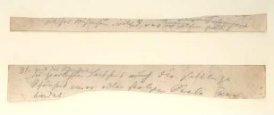 Fragment aus dem Memoiren-Manuskript