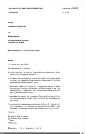 Antrag der FDP: Subventionsabbau