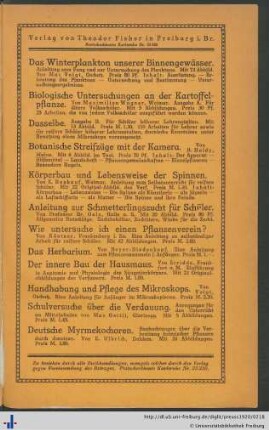 Verlag von Theodor Fisher in Freiburg i. Br.
