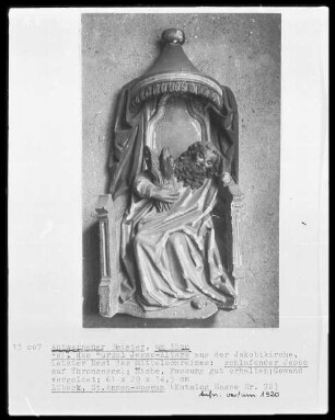 Teile des Antwerpener Wurzel-Jesse-Altars — Fragment der Predella? — Thronender Jesse aus dem Mittelschrein