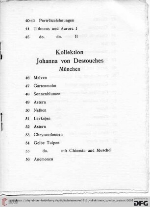 Kollektion Johanna von Destouches München