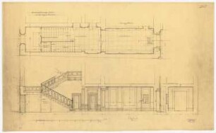 Landesversicherungsanstalt, Berlin: Direktorentreppe: Grundriss mit Vestibül 1:25
