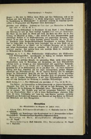 Exerzitien : für Mittelschüler in Bayern im Jahre 1921 ; Benediktinerabtei Maria-Laach ; Exerzitien für Religionslehrer (Karwoche 1921) ; 8tägige Priesterexerzitien für Religionslehrer
