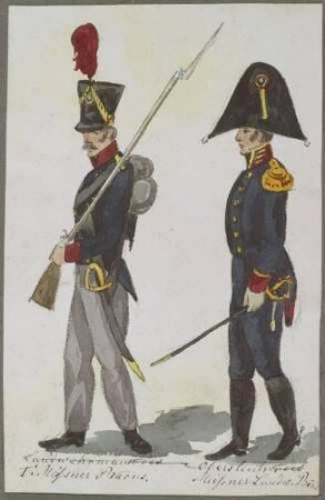 Landwehrmann und Oberstleutnant des 1. Bataillons des Meißner Landwehr-Infanterie-Regiments