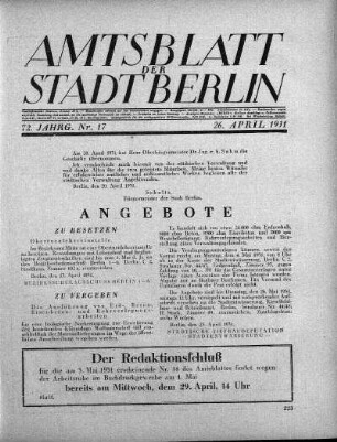 1931,17: Nr. 17, 26. April 1931