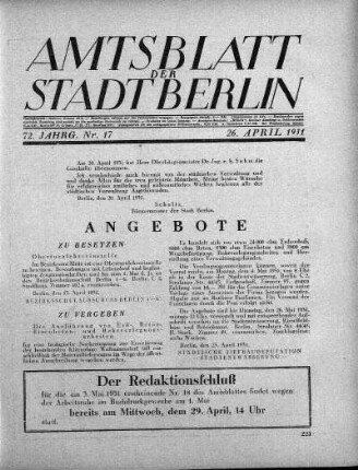 1931,17: Nr. 17, 26. April 1931