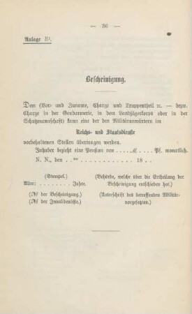 Anlage E1. Bescheinigung