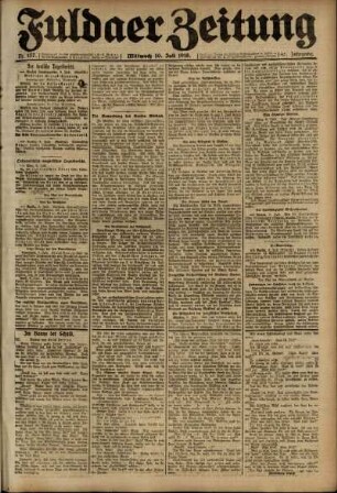 Ausgabe vom Mittwoch, den 10. Juli 1918.
