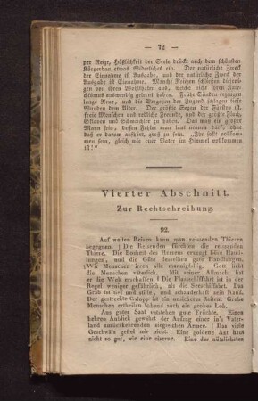 Vierter Abschnitt. Zur Rechtschreibung.